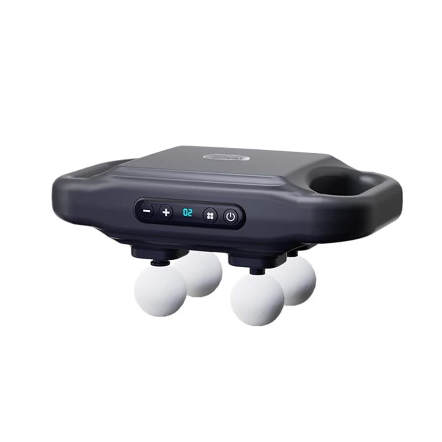 Smart Library Rechargeable Deep Muscle Massager Cross-Border Home Use Full Body Lumbar Back Four-Head Fascia Gun 30 Speed For He
