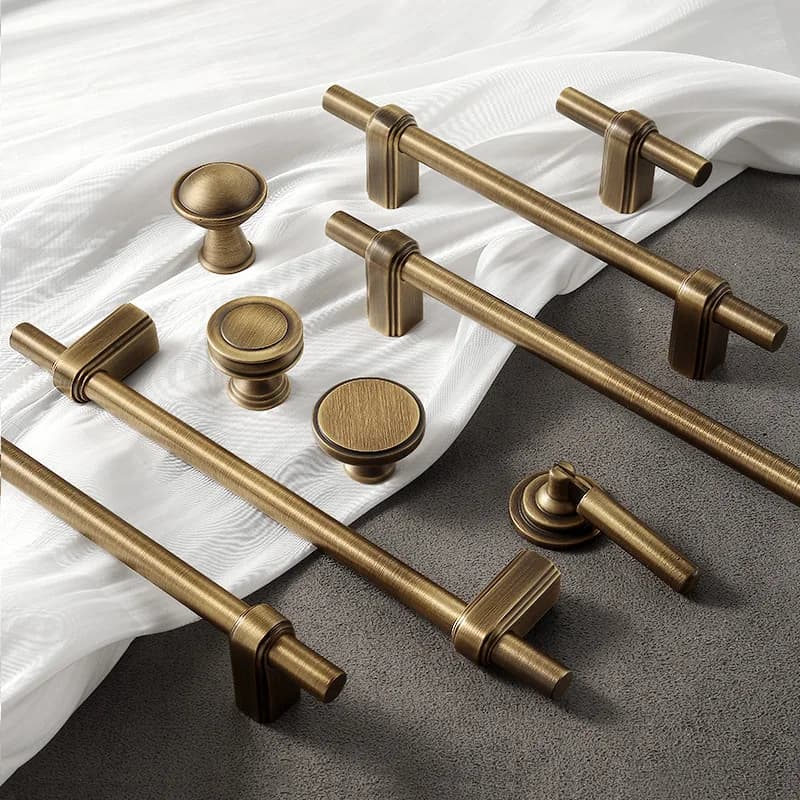 Maniglie per Mobili in Ottone Stile Nordico Vintage, Maniglie in Bronzo per Armadi e Cassetti, Maniglie per Mobili da Cucina, Maniglie per Scarpiera