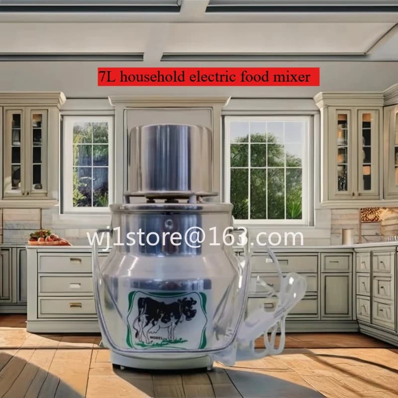 Frullatore Elettrico Domestico da 7L in Acciaio Inox e Plastica, Processore per Frutta e Noci