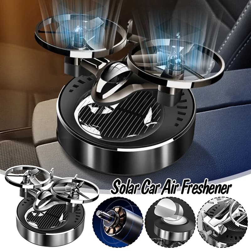 NEW Solar Powered Rotating Deodorant For Car Windmill Aromatherapy Diffuser In Alloy + ABS Interior Decoration Auto Home Fragrance Diffuser