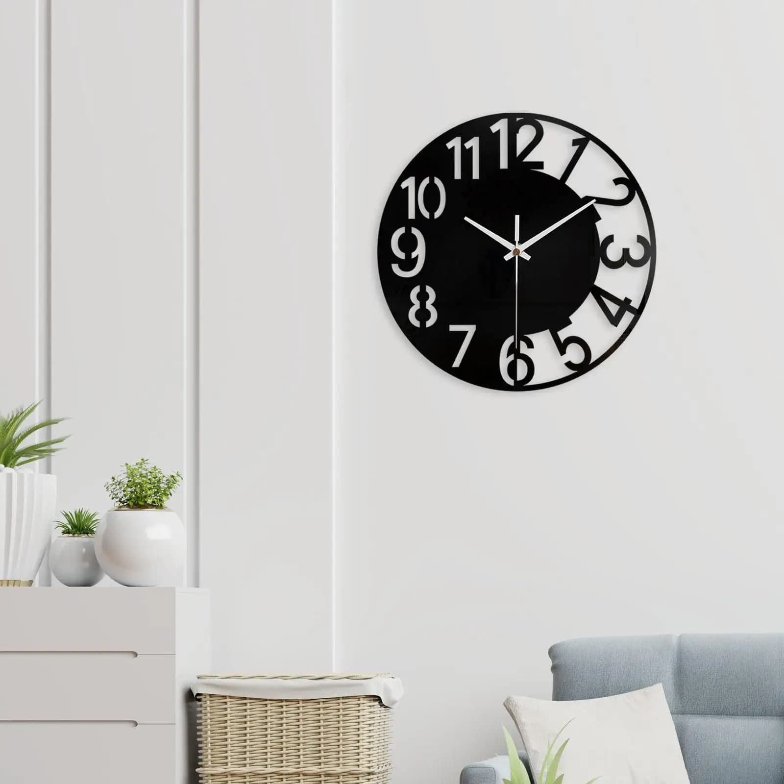 Acrylic wall clock easy to read gift of Festival round wall clock large wall clock for kitchen bedroom bathroom decoration