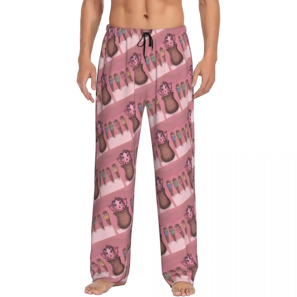 Pantaloni da pigiama personalizzati Martinez Melanie da uomo Pantaloni da notte elasticizzati per il sonno con tasche