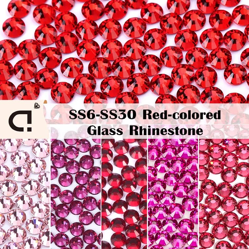 VCCRYSTAL Luce Siam/Pesca Vetro Strass Flatback Non Hotfix Colla di Cristallo su Pietre Per Unghie artistiche Decorazione Abbigliamento FAI DA TE