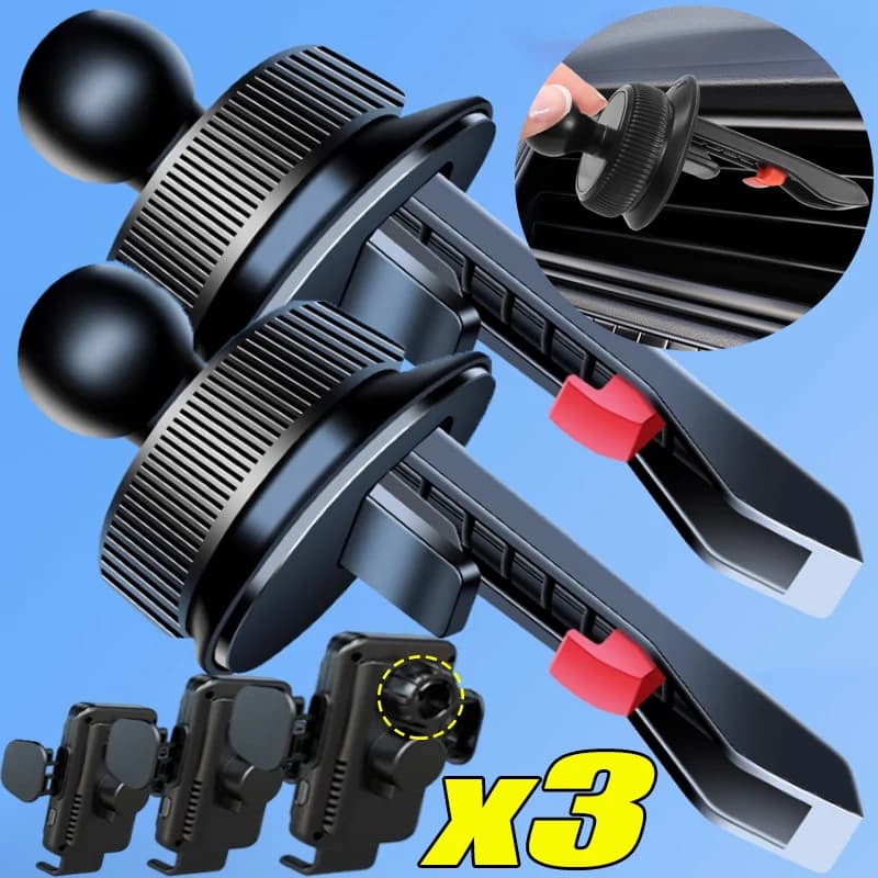 1/2/3 pezzi universale per presa d'aria per auto clip di montaggio 17mm testa a sfera base gancio a spirale per presa d'aria per auto supporto per telefono cellulare per supporto GPS