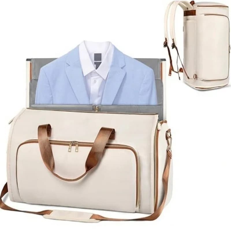 Borsa per abiti da viaggio Borsa per indumenti convertibile Borsa per vestiti pieghevole indossabile Borsa per vestiti appesa Zaini convertibili a tracolla