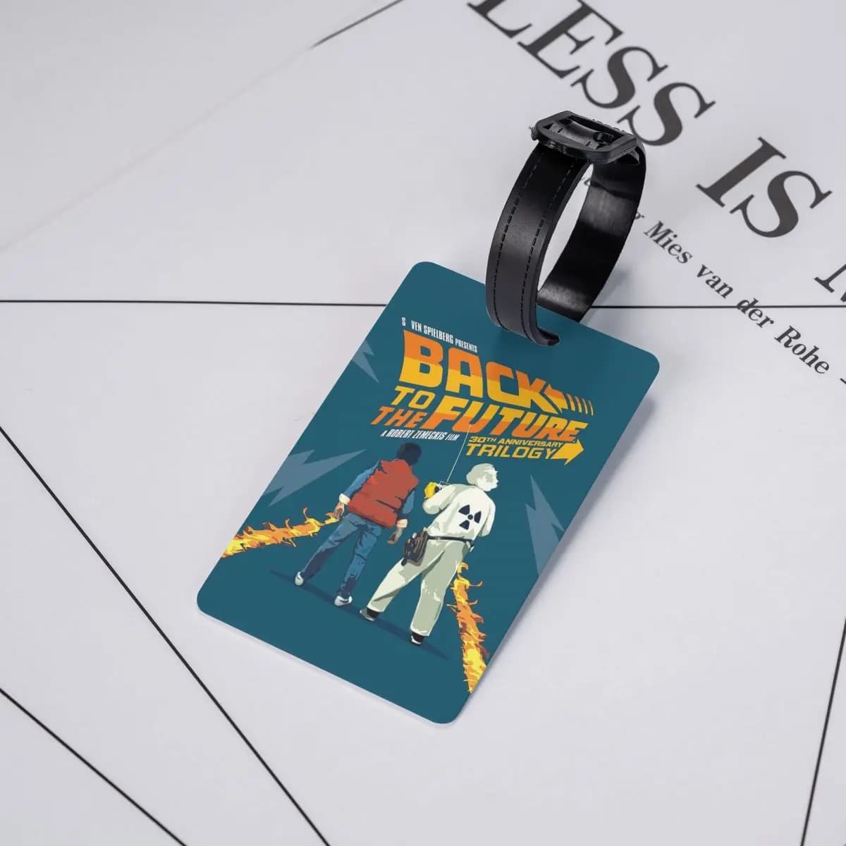 Etichette per Bagagli Ritorno al Futuro, Accessori per Valigie, Targhette per Bagagli da Viaggio, Porta Etichette con Nome e Indirizzo