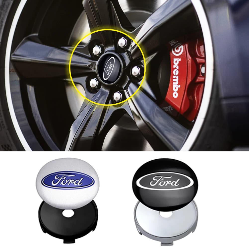 4 pcs 60mm Car Wheel Cover for Ford Mustang MK7 Focus Mondeo Mk4 Fusion Transit Escape Kuga Accessories