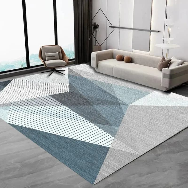 VIKAMA Nordic Non-slip Flannel Rug Soft Living Room Bedroom Floor Mat Home Decor Carpet Area Rugs