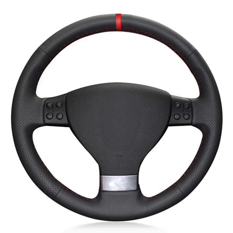 Coprivolante per auto in morbida pelle artificiale nera per Volkswagen Golf 5 Mk5 VW Passat B6 Jetta 5 Mk5 Tiguan 2007-2011