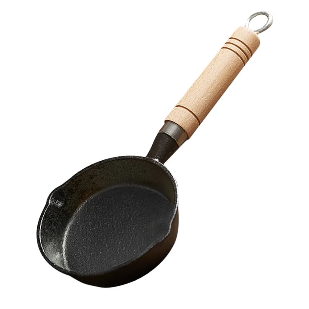 Piccola pentola in ferro per sciogliere il burro, pentola multifunzionale per olio, per cucinare, friggere uova, bollire il latte, casseruola piccola da cucina.