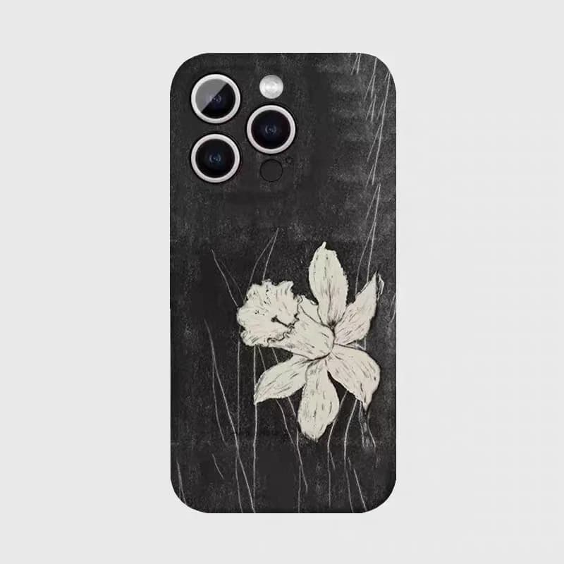 Ins Nuova custodia per telefono fiore lavaggio inchiostro cinese per IPHONE 16 15 PRO MAX 14 13 12 11 PRO X Custodie per cellulari due in uno in acrilico TPU