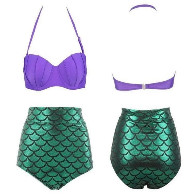 Luxury Gold Emboss Hard Shell Cup Bikini Ladies High Waisted Mermaid Separate Swimwear Trendy Beach Resort Holiday Outfit