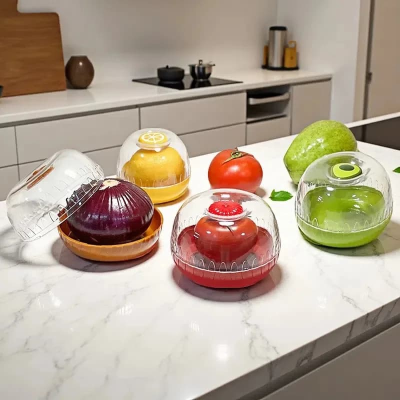 Scatola per la conservazione della frutta Contenitore sigillato per frigorifero in plastica per la conservazione della frutta vegetale, avocado, limone, cipolla, pomodoro