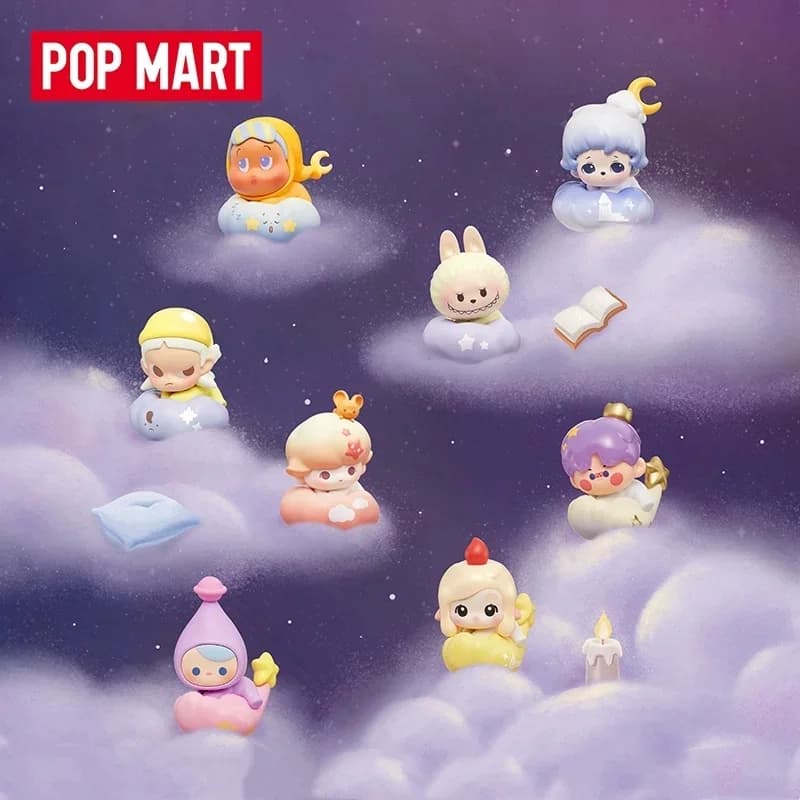 POPMART POP BEAN Goodnight Night Sky Series Mini Blind Box Anime Action Figure Guess Bag Ornament Figurines Dolls Model Gift
