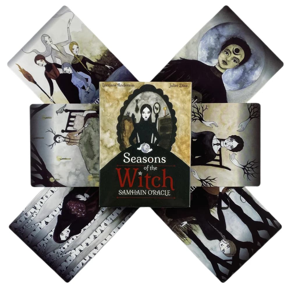 Carte Oracolo delle Stagioni della Strega, Oracolo di Samhain, Carte Tarocchi Rider Hot Sell per Divinazione, Mazzo di Tarocchi