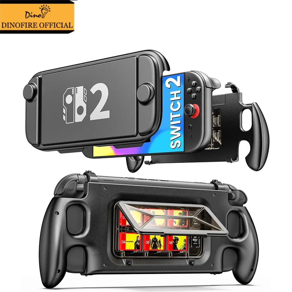 Dinofire Upgraded Protective Case for 2025 Switch 2 Ergonomic and Comfortable Grip Shell for NS2 Protective Case Accessories