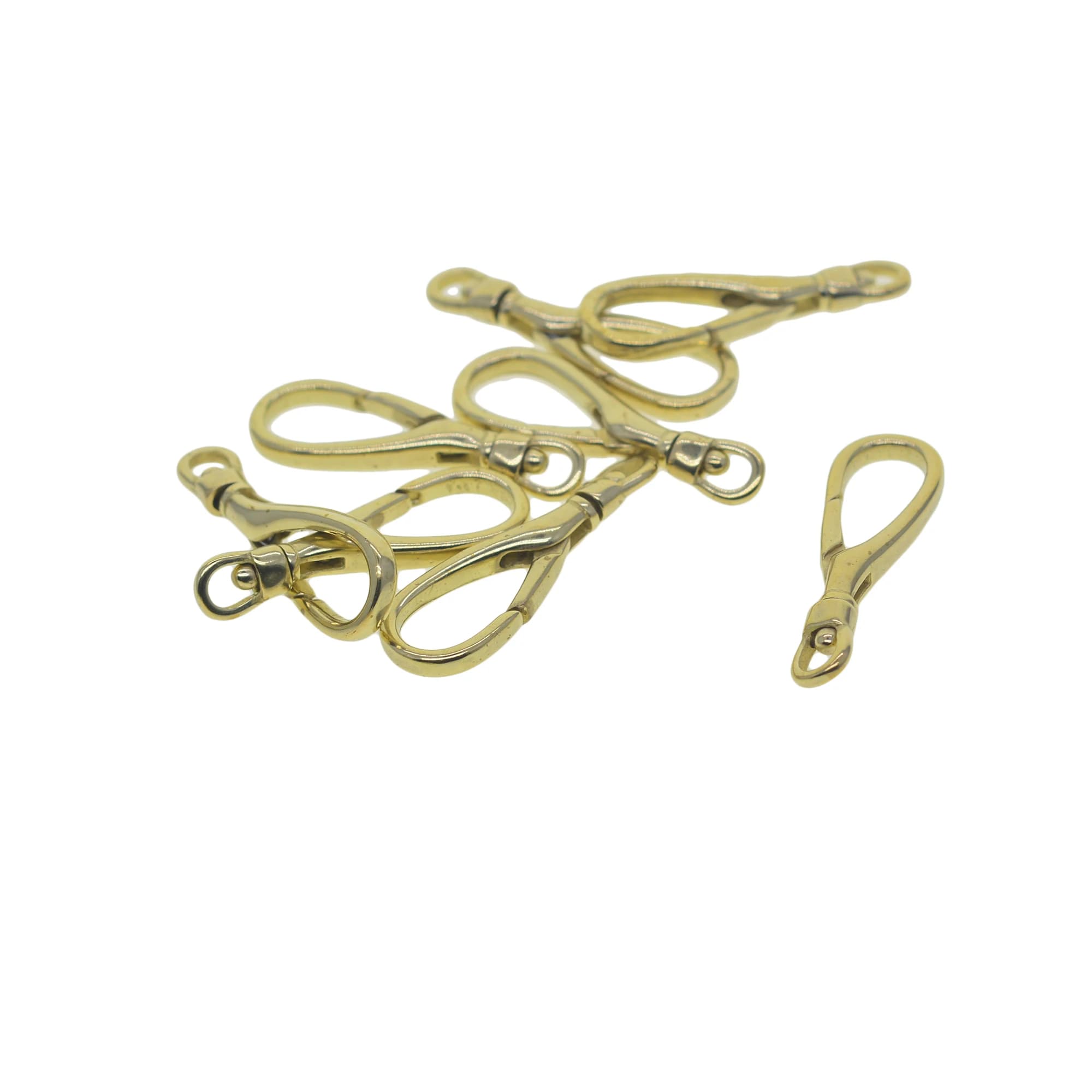 10 pz 31mm nuovo design Corea mini piccolo ottone massiccio goccia orologio da tasca clip girevole catena molla moschettone fibbia fai da te