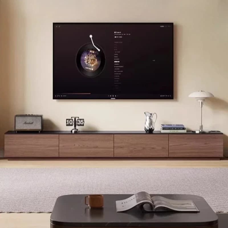 Home Simple Modern Solid Wood TV Cabinet Monitor Stand Floor Living Room Locker Tv Stand Furniture For Rooms Tv Table Cabinets