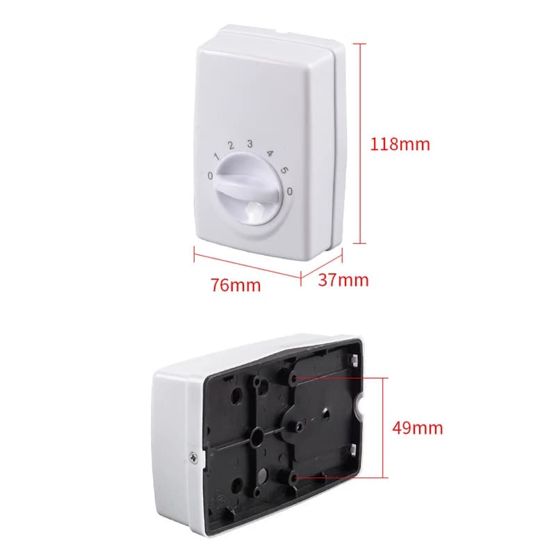 Regulator Speed Controller Electric Fan Panel Switch Five Gears AdjustableNo Welding Required Install General Ceiling Fan Speed