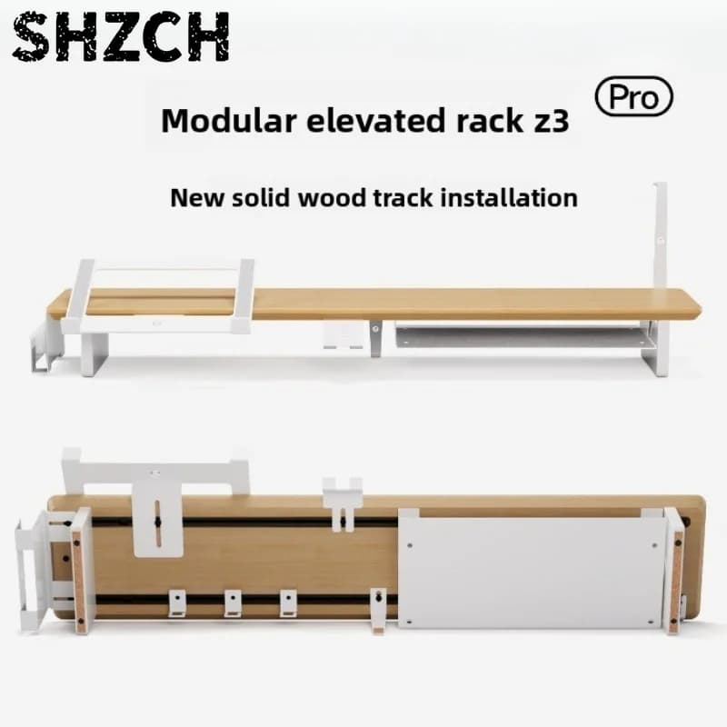Modern Solid Wood Monitor Stand Riser Modular Computer Desk Organizer Ergonomic Computer Tables Z3 Pro Home Office System