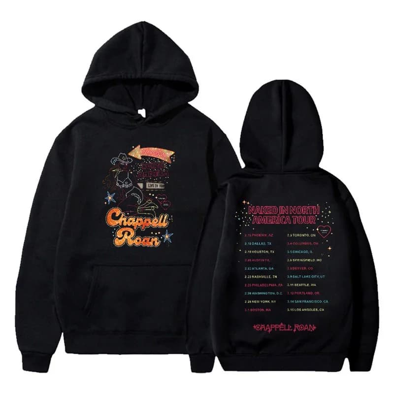 Felpe con Cappuccio Chappell Roan, Felpa Vintage Merch per Uomo e Donna, Pullover Sportivo Hip-hop
