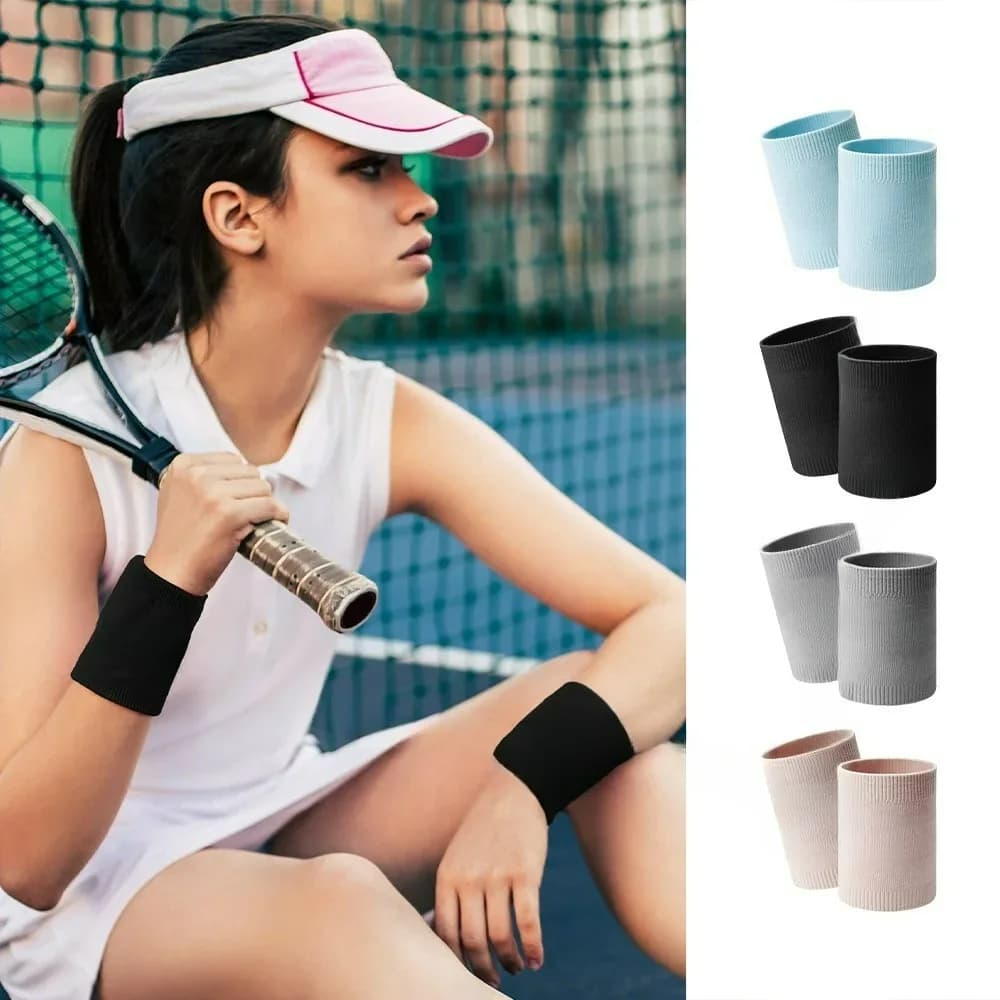 1/2 set of sports bracelets - breathable and sweat absorbent bracelets - for men and women - light fitness bracelets