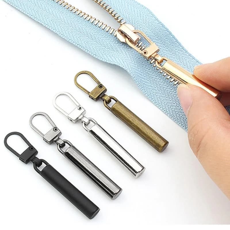 5/10 Pezzi Tiranti Metallici Staccabili per Cerniere, Testine per Cerniere, Linguette per Cerniere, Kit di Riparazione Fai-da-te per Borse e Giubbotti Imbottiti
