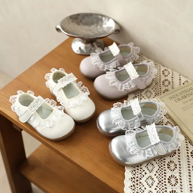 Scarpe Mary Jane in pelle verniciata per ragazze, con lacci e cinturino in velcro, stile Lolita, per tutti i giorni e feste, calzature casual da bambina.