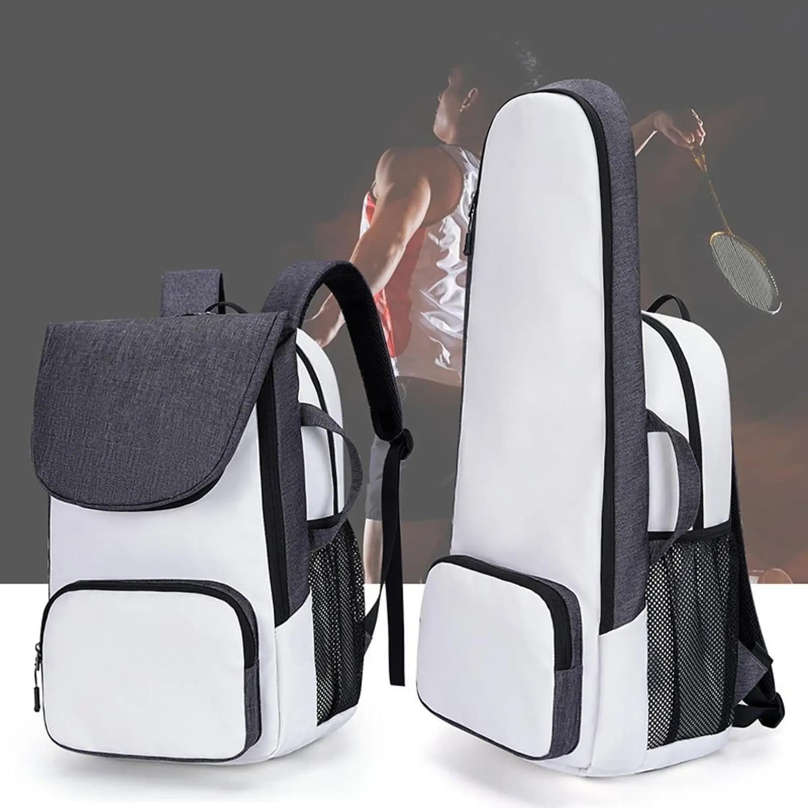 Backpack for Tennis Rackets, Easy to Transport Gym Bag, Racket Backpack, Shoes, Laptop, Water Bottle, Badminton Bag