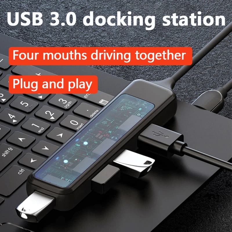 Docking station hub USB 3.0 Modello privato Lettore di schede SD/TF con splitter di tipo C da uno a quattro - Accessori per computer desktop