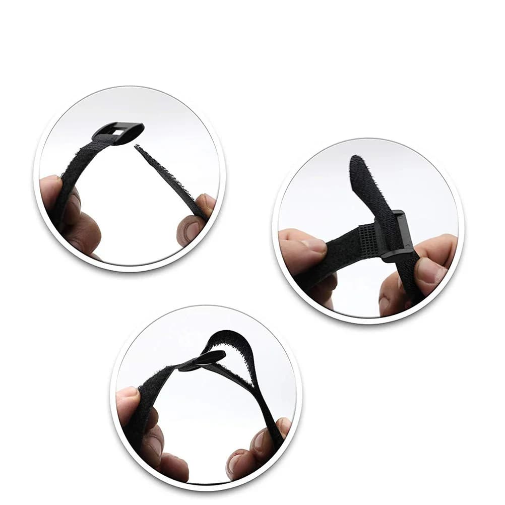 Fascette per cavi da 15 pezzi Organizzatore di cavi in nylon nero resistente con denti autobloccanti per una facile identificazione e utilizzo
