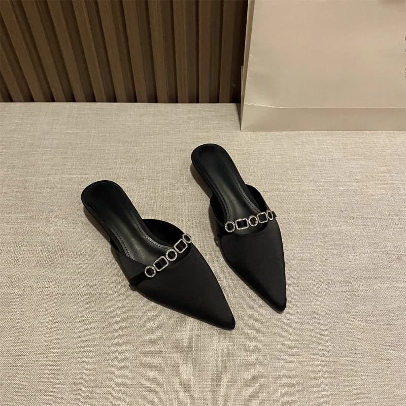 Women's single high-end suede shoes with low heel 2025 New spring and autumn French Temperament Shoes Mary Jane delicate