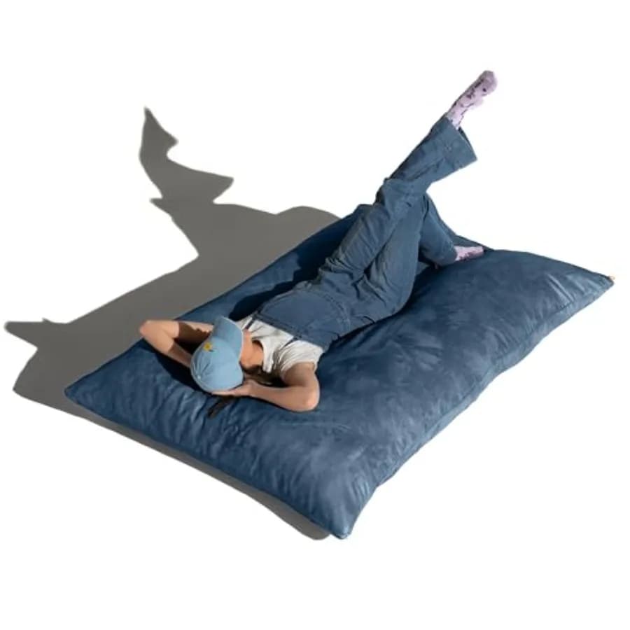 Cuscino Saxx 5.5 Piedi - Enorme Pouf da Pavimento e Chaise Longue Blu Navy