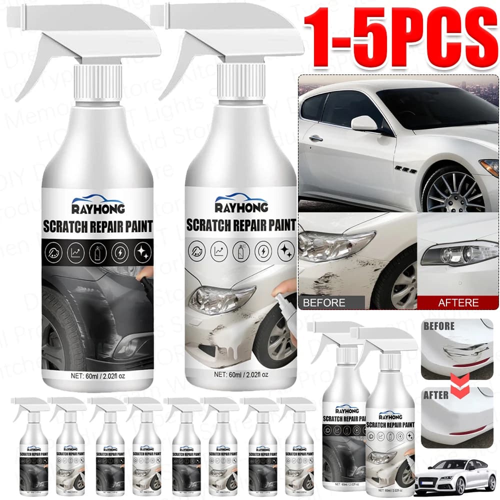 Scratch Repair Spray nero bianco portatile Spray per lucidatura auto Deep Scratch Repairing Wax Scratch Remover vernice lucidante