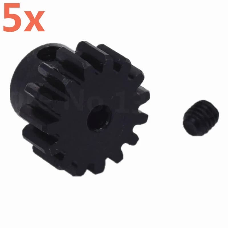 5 Pezzi Ingranaggi Motore in Metallo per Auto RC Wltoys, 15 Denti, 0.7m, per Modelli 4WD Scala 1/18 A929 A949 A959 A969 A979