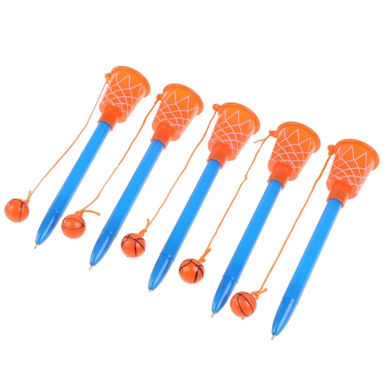 1/5 pieces Basketball Pens - Sports novelty pens with basketball launch for sports theme birthday parties