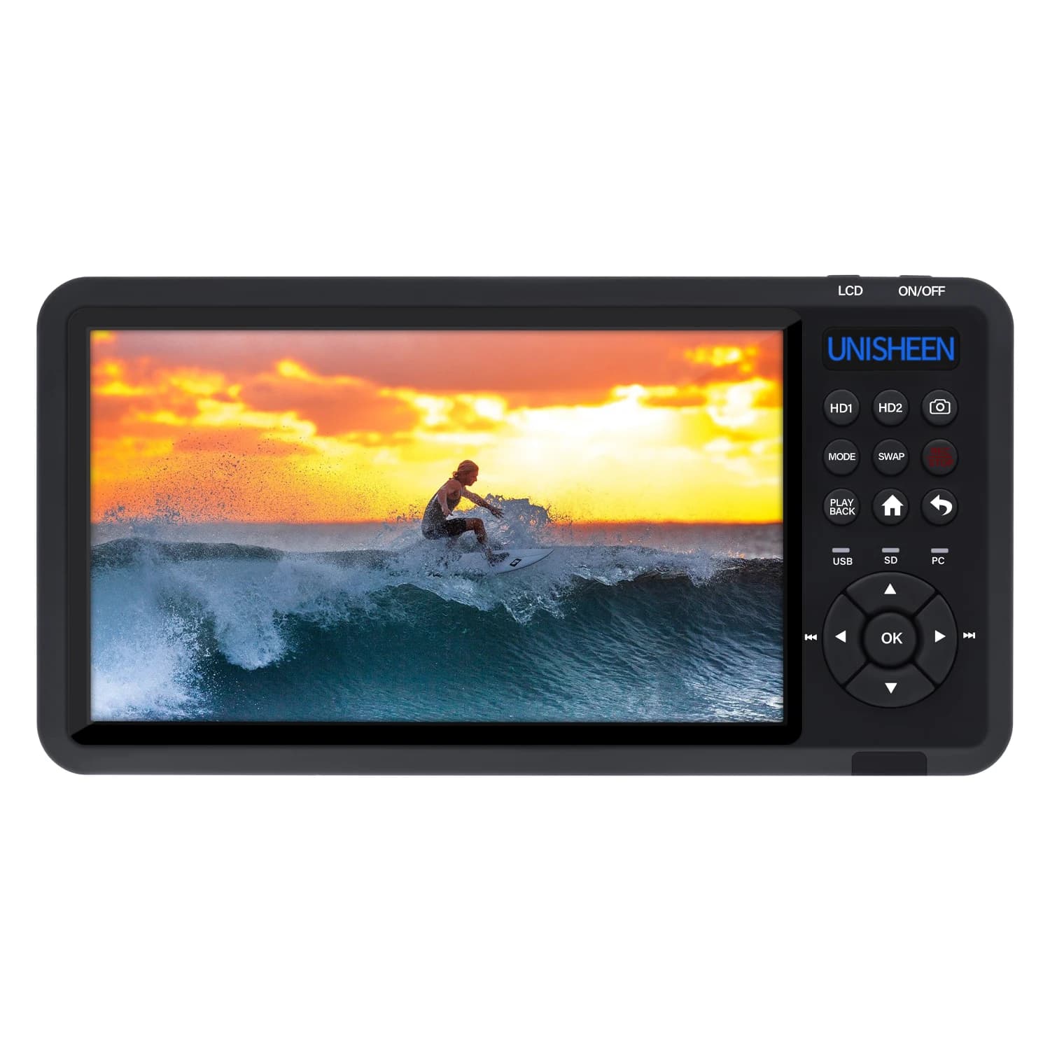 UNISHEEN Scatola di acquisizione video HD Videoregistratore immagine in immagine HDMI a 2 canali con schermo Supporto MP4 Scheda SD Archiviazione disco U 10