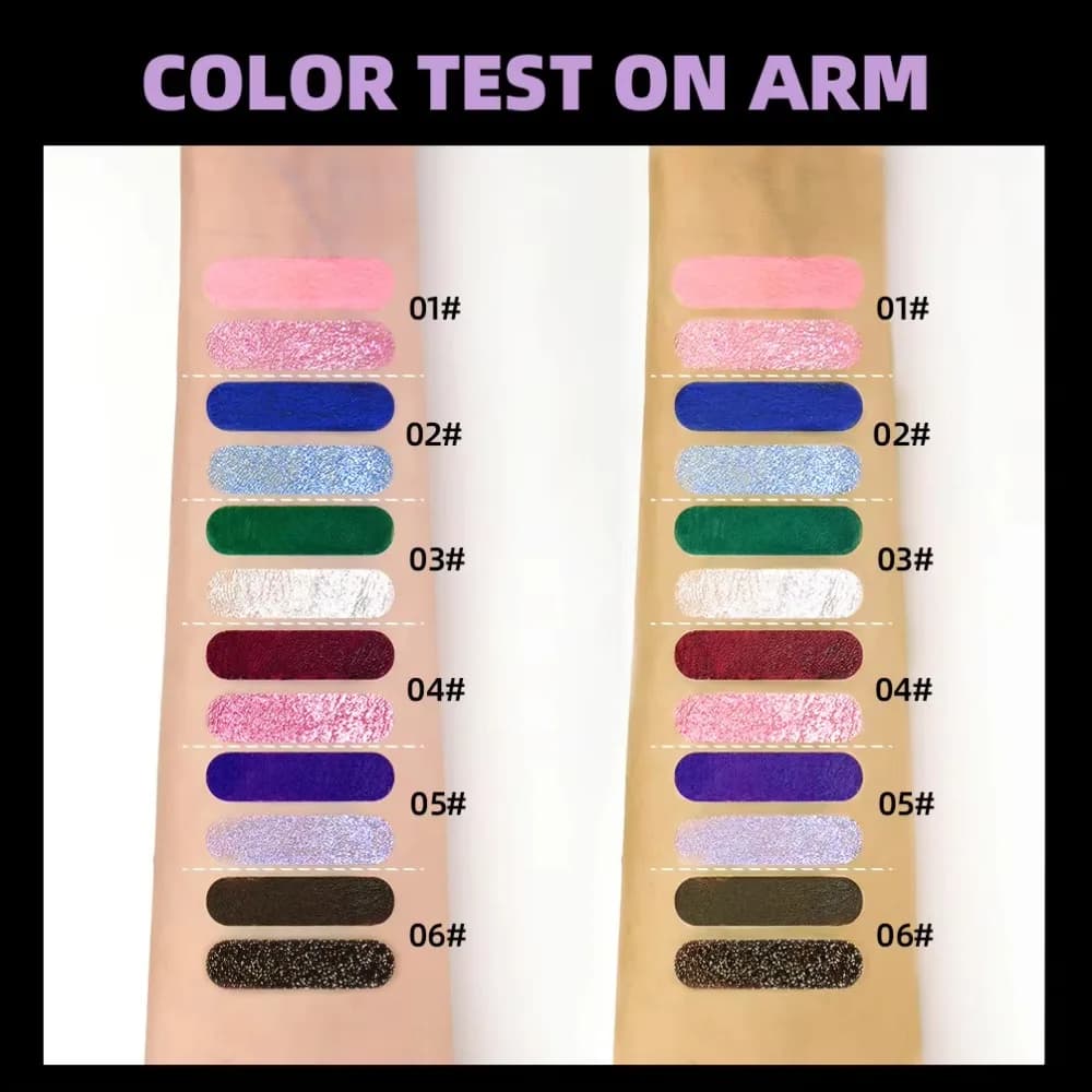 Mascara Glitter Diamantato QIBEST Lunga Durata Rosa Blu Rosso Colorato Volumizzante Doppia Punta Impermeabile per Ciglia