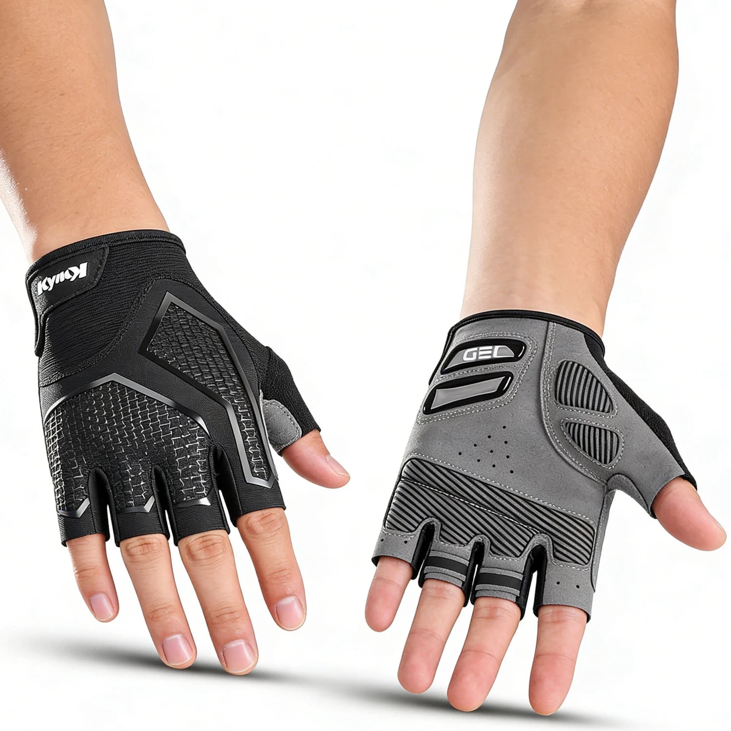 New half finger cycling gloves for men and women, breathable sports gloves with silicone shockproof liquid for fitness and bike
