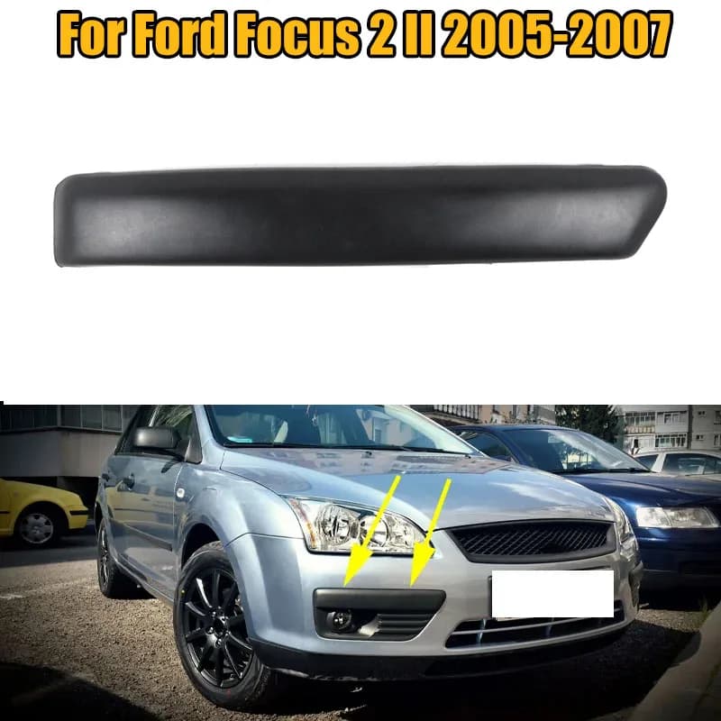Sinistra destra paraurti anteriore fendinebbia cappuccio fendinebbia piastra di copertura Trim fendinebbia striscia decorativa per Ford Focus 2 II 2005 2006 2007