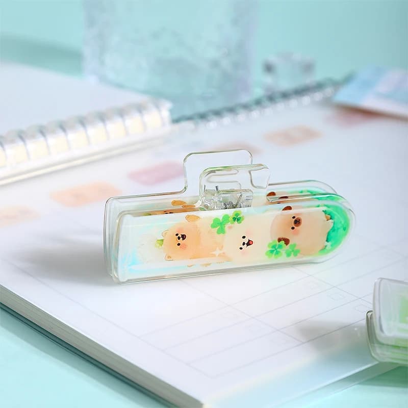 Journal GO Cute Kitten Raccoglitore in acrilico Clip Cartella di file desktop per ragazza Memo Clip Scrapbooking Journal Card Cancelleria