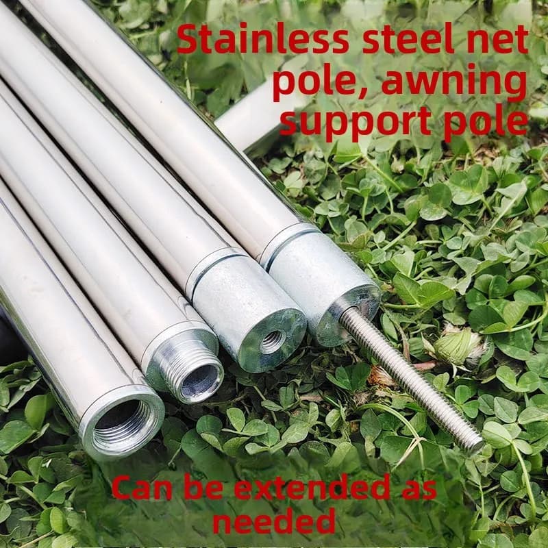 Stainless steel net pole, extra-hard net pole, thickened and reinforced fishing net pole, fruit-picking pole, fishing spear pole