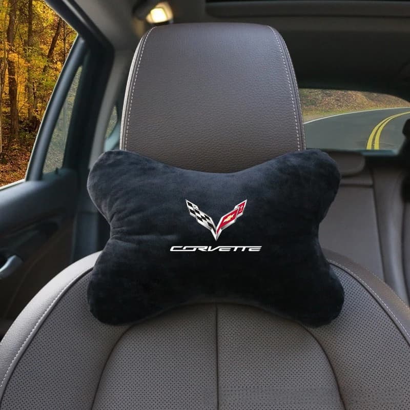 Car Neck Pillows Both Side For Head Pain Relief Filled Fiber Car Pillow for Corvette C1 C2 C3 C4 C5 C5 C6 C7 C6-R C8