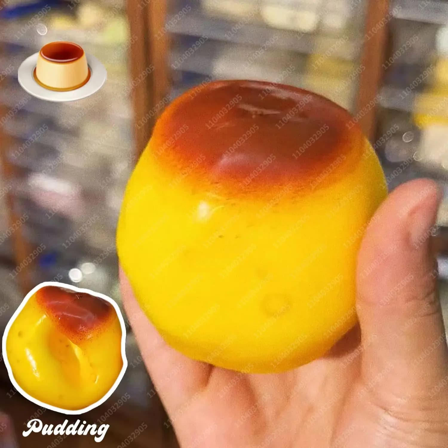 Pudding Stress Ball Squishy a Forma di Cibo, Pallina Antistress, Giocattoli Sensoriali ASMR per Bambini e Adulti, Regalo