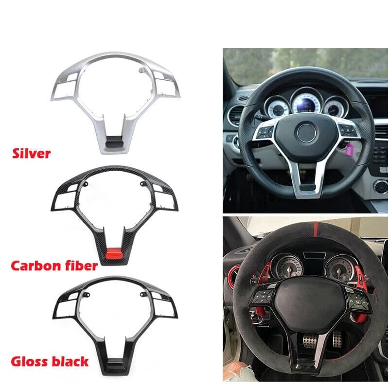 Car steering wheel Trim Cover frame for Mercedes Benz CLASSE CE CLA W176 W204 W212 C172 C218 2012 2013 2014 AMG Style
