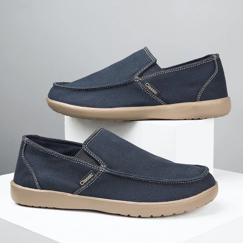 Scarpe Vulcanizzate Morbide da Passeggio, Nuove Mocassini Casual da Uomo, Scarpe Basse Leggere da Esterno, Sneakers alla Moda da Uomo, Scarpe in Tela Slip-on