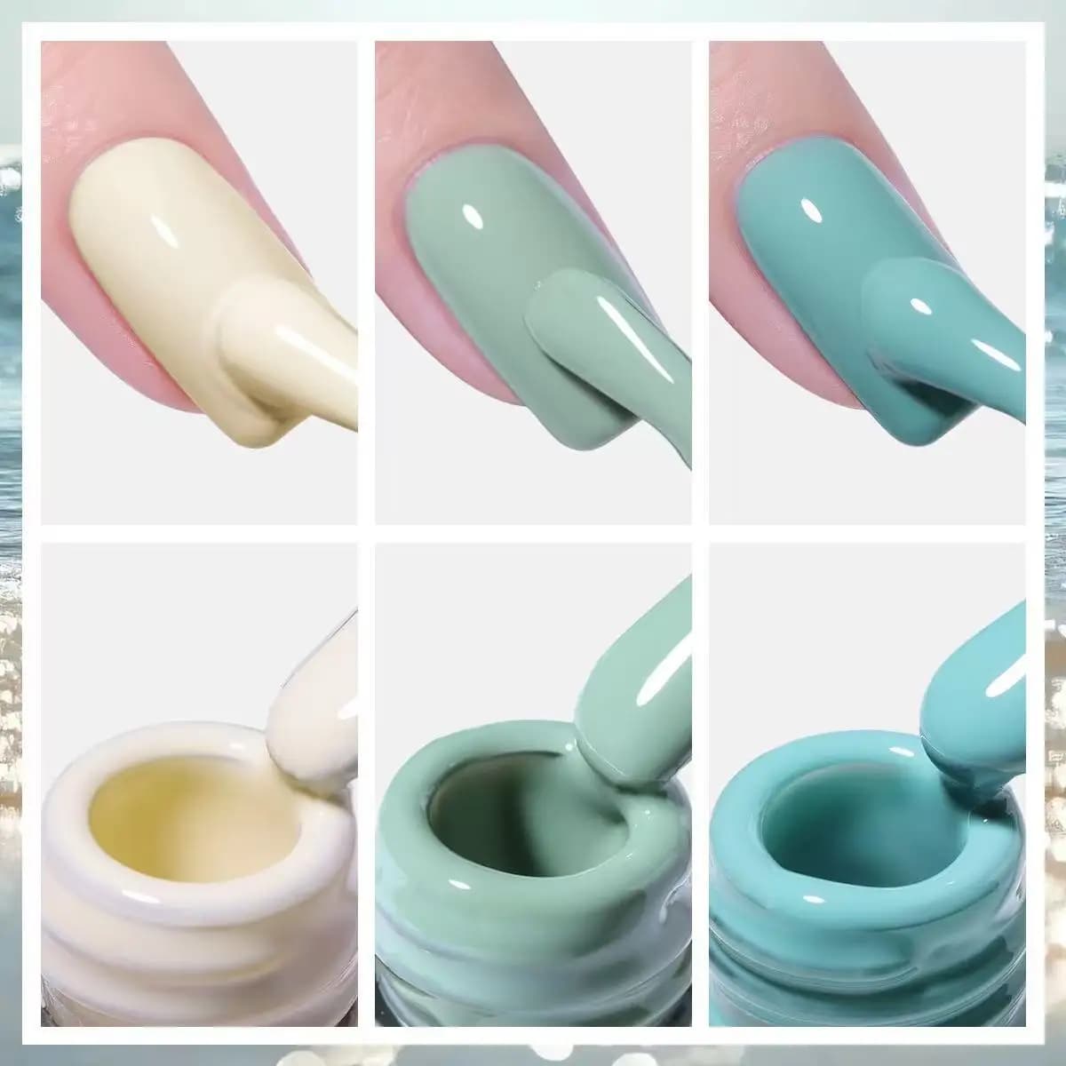 Set di smalti gel per unghie 15ml Primavera ed estate latte bianco menta verde Vernice nuda Gel Lacca Top Coat per polimerizzazione UV LED