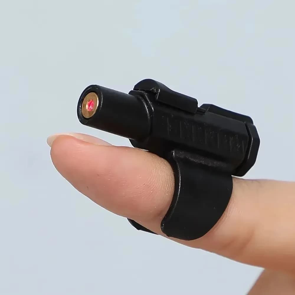Giocattolo laser portatile per gatti Design con manica per dito Mini giocattoli per stuzzicare gatti Luce rossa con penna laser a batterie