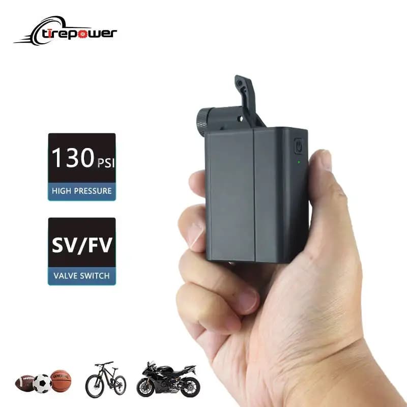 Pompa per bici Gonfiaggio rapido 130 PSI Pompa ad aria portatile Gonfiatore per pneumatici con valvola Presta Schrader e Clik per bici da strada e MTB