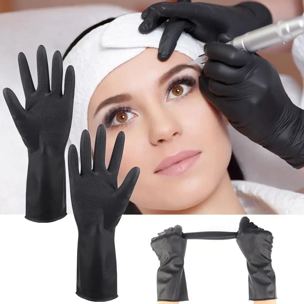 Guanti da lavoro multiuso strumento guanti per la casa in gomma nera forniture da cucina guanti in lattice impermeabili Unisex